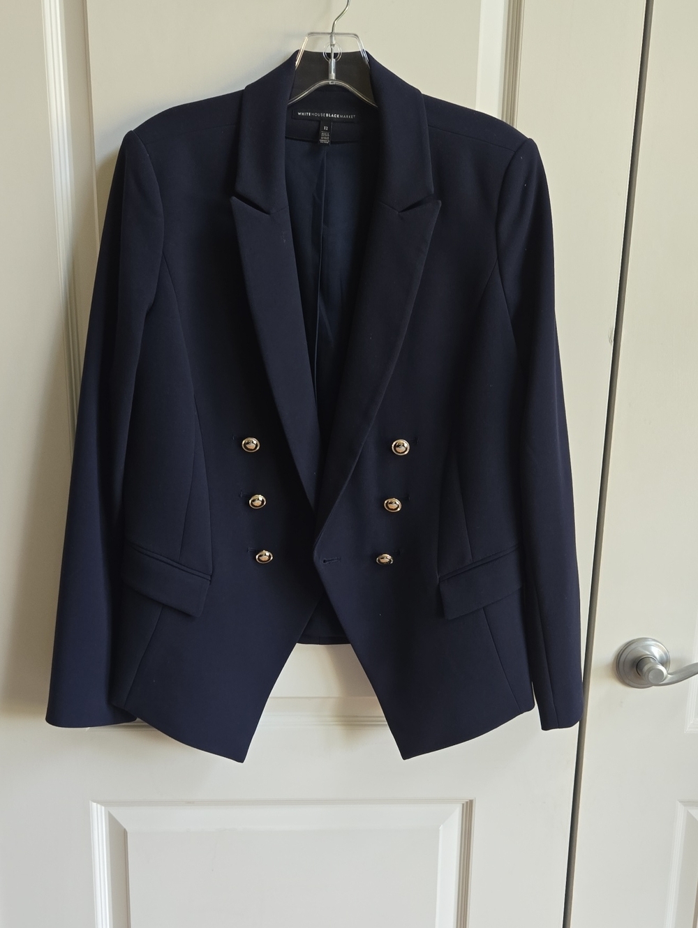 WHBM Cropped Double Button Blazer
